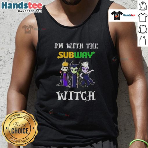 Official Im With The Subway Witch Villains Halloween Tank Top featuring a spooky design perfect for Halloween festivities.