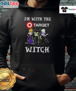 Official Im With The Target Witch Villains Halloween Hoodie for spooky season style and festive fun.