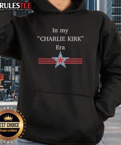 Official In My Charlie Kirk Era Star Hoodie featuring a stylish design perfect for fans of Charlie Kirk's message.