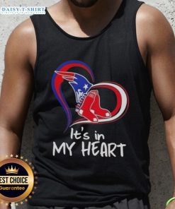 Official Its In My Heart England Patriots and Boston Red Sox tank top showcasing team spirit and sportswear style.