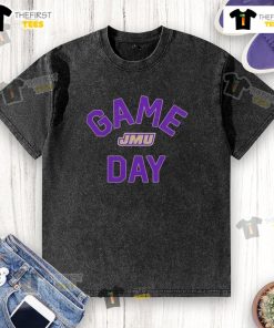 Official James Madison Dukes Game Day logo on a college washed t-shirt, perfect for JMU fans and game day attire.