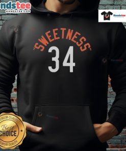 Alt Text: Official Jason Kelce Sweetness 34 Hoodie featuring a stylish design and comfortable fit for fans and supporters.