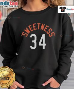 Alt Text: Official Jason Kelce Sweetness 34 sweatshirt featuring a stylish design, perfect for fans and casual wear.