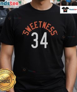 Official Jason Kelce Sweetness 34 T-Shirt featuring a stylish design, perfect for fans of the Philadelphia Eagles.