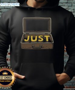 Official Just In Case Hoodie in navy blue, featuring a stylish design and cozy fit for casual wear.