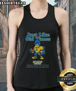 Delaware Football Hens win against Connecticut, featuring a tank top celebrating 'Just Like Old Times' on 09-13-2025.