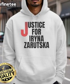 Official Justice For Iryna Zarutska Hoodie featuring a bold design supporting justice and awareness for Iryna Zarutska.