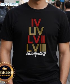 Official Kansas City Chiefs LVIII Stack Football T-Shirt featuring bold team graphics and vibrant colors.