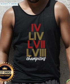 Official Kansas City Chiefs LVI Stack tank top showcasing team pride for Kansas City football fans.