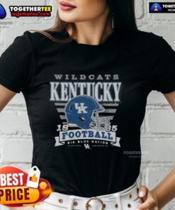 Official Kentucky Wildcats Stripe Splash Ladies Tee featuring vibrant team colors and stylish design for female fans.