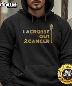 Official Lacrosse Out Cancer Awareness Hoodie featuring a vibrant design promoting cancer awareness and support.