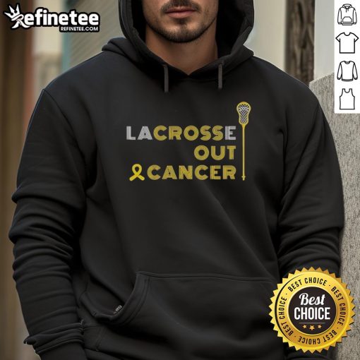 Official Lacrosse Out Cancer Awareness Hoodie featuring a vibrant design promoting cancer awareness and support.