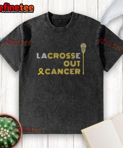 Official Lacrosse Out Cancer Awareness washed t-shirt featuring a bold graphic supporting cancer awareness.