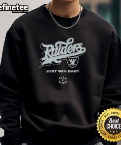 Official Las Vegas Raiders Born x Raised Just Win Baby Sweatshirt showcasing team spirit and stylish design.