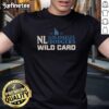 Official Los Angeles Dodgers 2025 National League Wild Card Baseball T-Shirt featuring team logo and bold graphics.