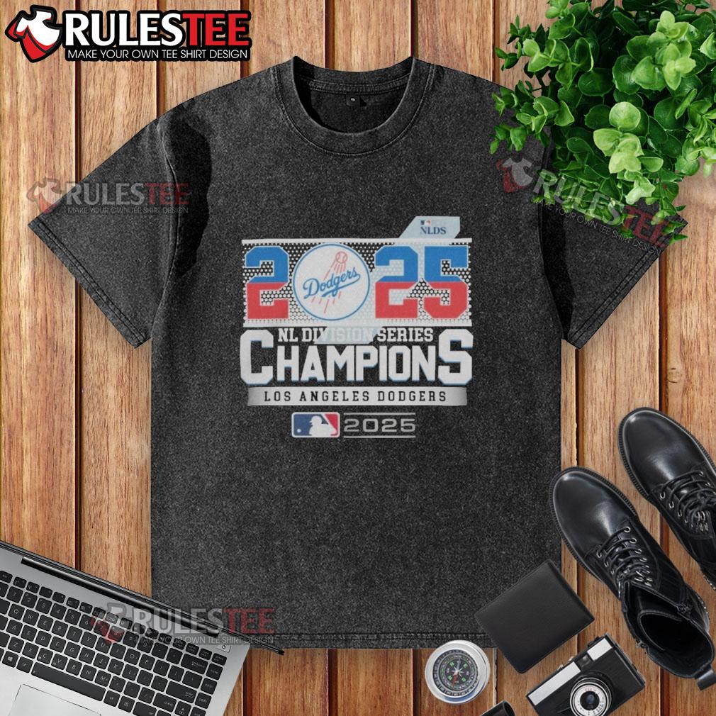 Official Los Angeles Dodgers 2025 Nl Division Series Champions Washed T Shirt Official Los Angeles Dodgers 2025 NL Division Series Champions washed t-shirt showcasing team pride and victory.