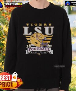 Official Louisiana State Tigers LSU Stripe Splash Sweatshirt featuring bold stripes and vibrant team colors.