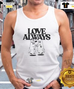 Official Love Always Ghost Couple Friendship Goal Graphic Tank Top for trendy couples and friends.