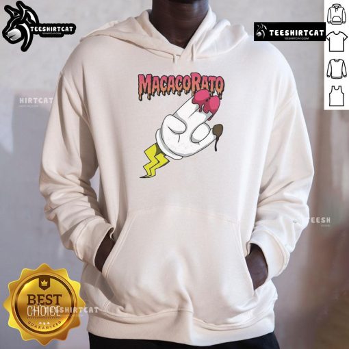 Official Macacorato Strawberry and Chocolate Flavor Hoodie featuring vibrant colors and a stylish design.