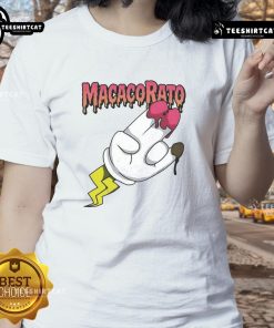 Official Macacorato Strawberry and Chocolate Flavor Ladies Tee featuring a stylish design in vibrant colors.