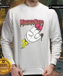 Official Macacorato sweatshirt featuring vibrant strawberry and chocolate flavors, perfect for stylish casual wear.