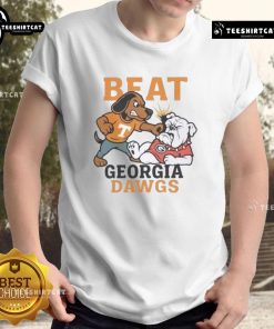 Official Tennessee Volunteers mascot t-shirt featuring a victory over Georgia Bulldogs, perfect for fans and game day.