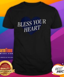 Alt Text: Official Megan Moroney Bless Your Heart Baby Doll T-Shirt featuring a stylish design perfect for fans and casual wear.