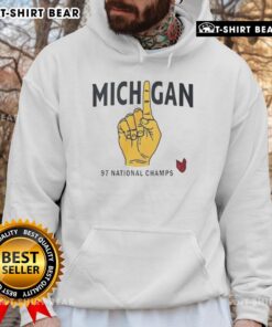 Official Michigan 97 Big Ten Conference hoodie featuring team logo and iconic colors, perfect for fans and alumni.