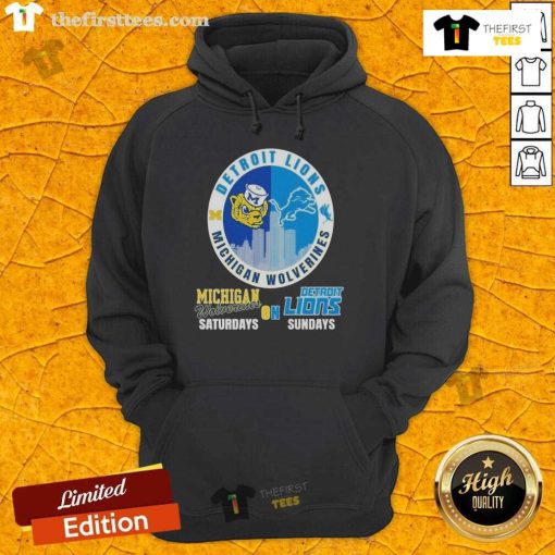 Official Michigan Wolverines and Detroit Lions NFL hoodie for 2025, perfect for game day attire.