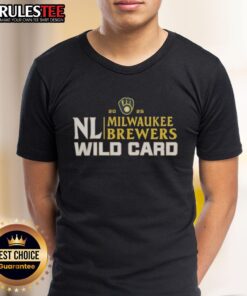 Official Milwaukee Brewers 2025 National League Wild Card baseball t-shirt featuring team logo and vibrant design.