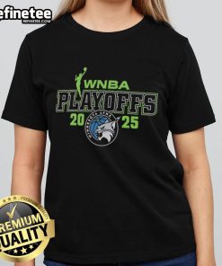 Official Minnesota Lynx 2025 WNBA Playoffs logo on a stylish ladies tee, perfect for fans supporting their team.