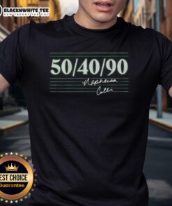 Official Minnesota Napheesa Collier 50-40-90 Signature T-Shirt featuring stylish design and team colors for fans.