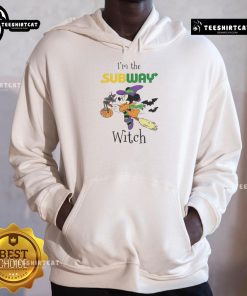Official Minnie Mouse I'm Subway Witch Trick or Treat Halloween Hoodie in vibrant colors, perfect for festive celebrations.