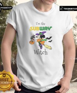Alt Text: Official Minnie Mouse I'M Subway Witch Trick Or Treat Halloween T-Shirt featuring a playful design for Halloween festivities.