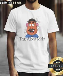 Alt Text: Official Monsieur Patate True Alpha Male Toy Story character T-Shirt featuring vibrant graphics and playful design.