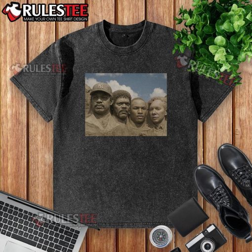 Official Mt. Rushmore of Jacksons washed t-shirt featuring iconic design celebrating the Jackson family legacy.
