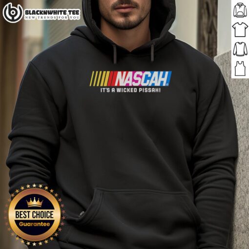 Official Nascah It's A Wicked Pissah Hoodie showcasing bold design and vibrant colors, perfect for casual wear.