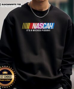 Official Nascah It's A Wicked Pissah Sweatshirt in navy, featuring vibrant graphic print on a cozy, stylish design.