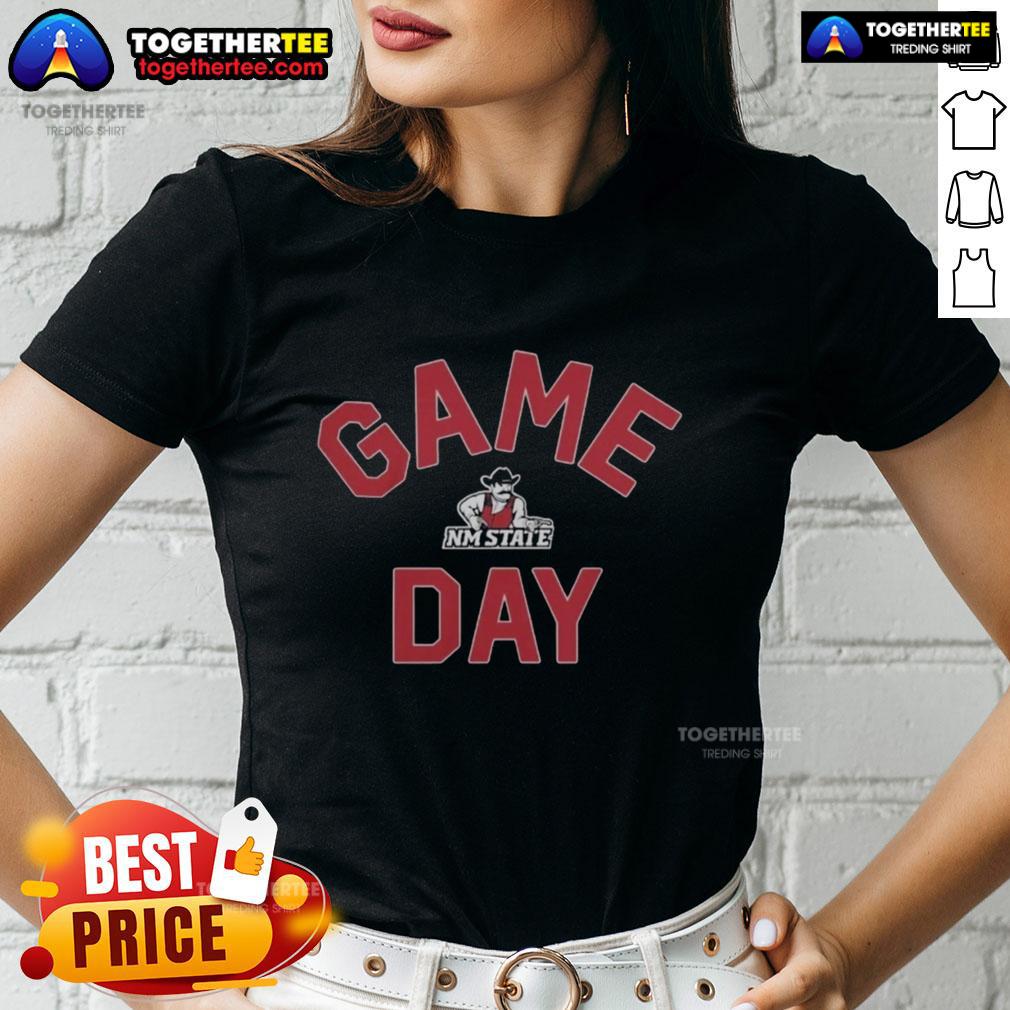 Official New Mexico State Aggies Game Day Logo College Ladies Tee Official New Mexico State Aggies Game Day Logo on a college ladies tee, perfect for fans and game day attire.