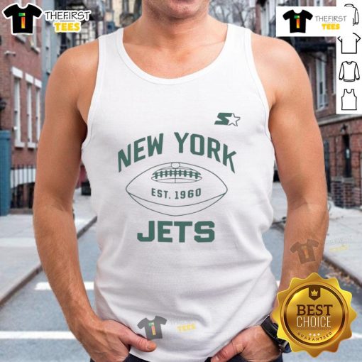 Alt Text: Official New York Jets green and white Forever tank top, perfect for fans showcasing team spirit and style.