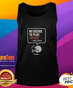 Amari Cooper wearing a 'No Desire to Play' tank top, showcasing Las Vegas Raiders pride and style.