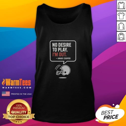 Amari Cooper wearing a 'No Desire to Play' tank top, showcasing Las Vegas Raiders pride and style.