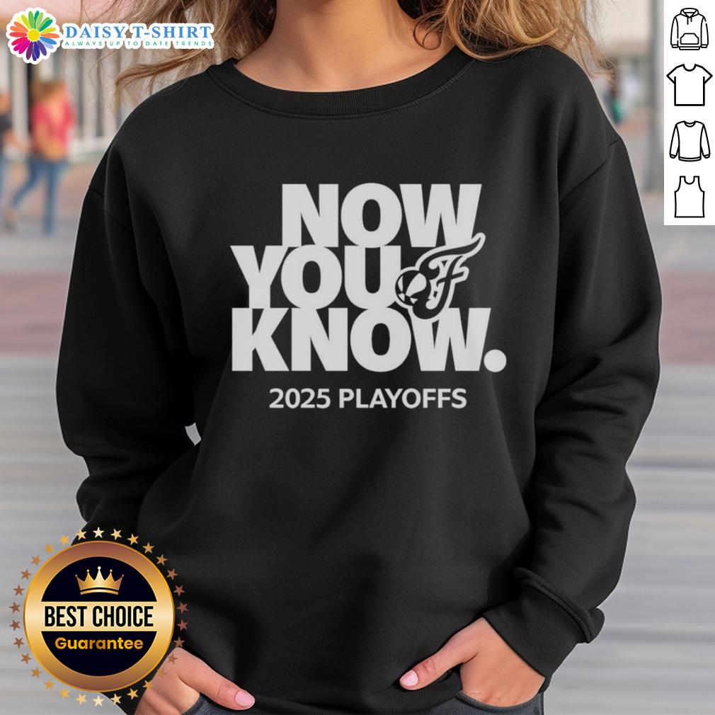 Official Now You Know 2025 Playoffs Indiana Fever Sweatshirt Official 2025 Indiana Fever Playoffs sweatshirt, featuring team logo and vibrant colors for fans and supporters.