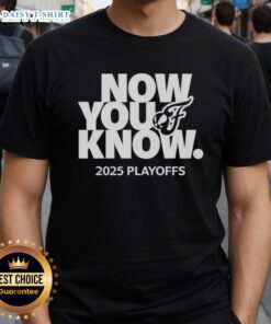 Alt Text: Official Now You Know 2025 Playoffs Indiana Fever T-Shirt featuring team colors and logo, perfect for fans.