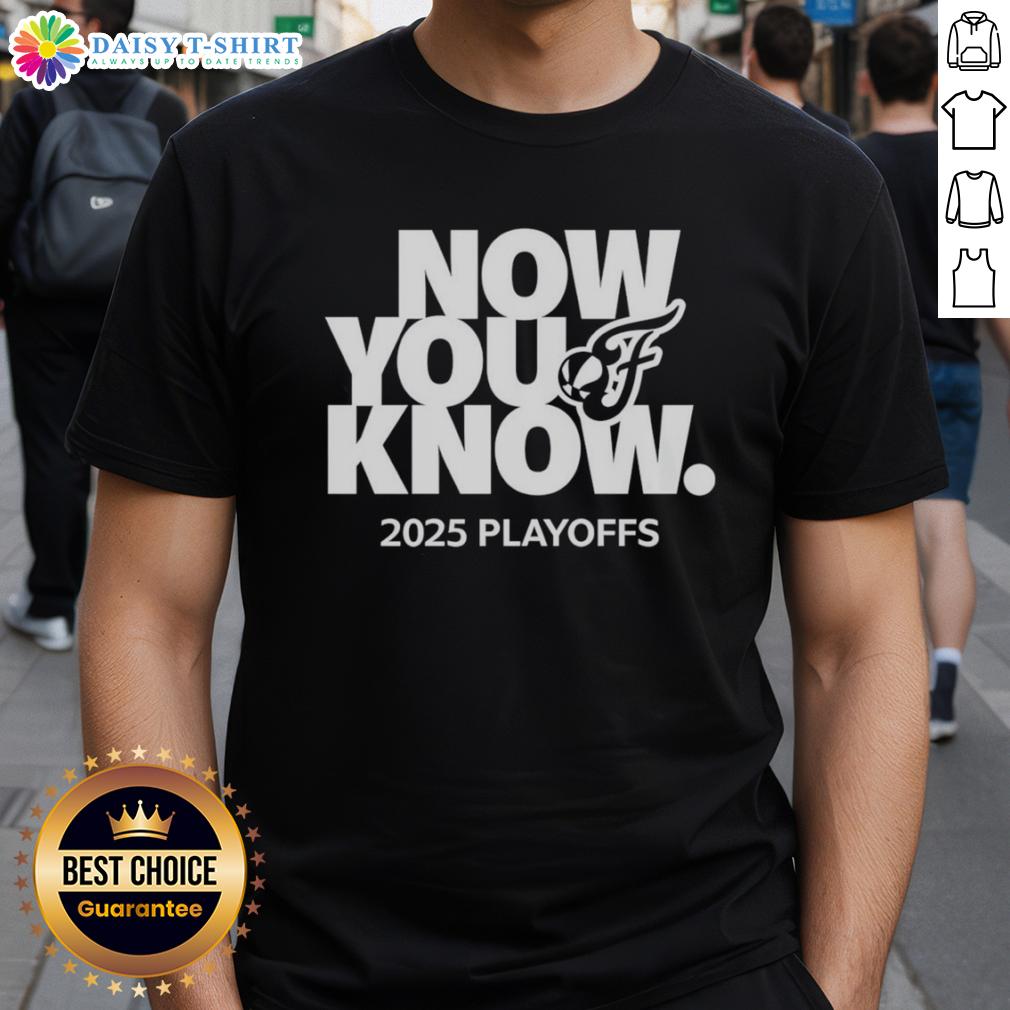 Official Now You Know 2025 Playoffs Indiana Fever T Shirt Alt Text: Official Now You Know 2025 Playoffs Indiana Fever T-Shirt featuring team colors and logo, perfect for fans.