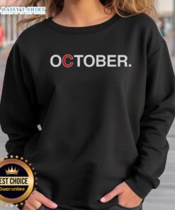 Official October Chicago Cubs sweatshirt, featuring team logo and vibrant colors, perfect for baseball fans this season.