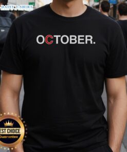 Alt Text: Official October Baseball Chicago Cubs T-Shirt featuring team logo and vibrant colors, perfect for fans celebrating the season.