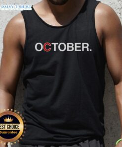 Official October baseball Chicago Cubs tank top featuring team logo and vibrant colors, perfect for game day.