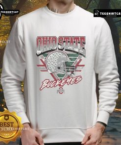 Official Ohio State Buckeyes Triangle Vintage Sweatshirt in red with logo, perfect for fans and alumni of OSU.