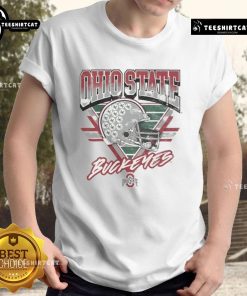 Official Ohio State Buckeyes Triangle Vintage T-Shirt featuring retro design and school colors for fans and alumni.